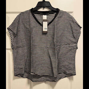 Elemente Clemente Top Athen Linen Shirt - Black/Silver 200$